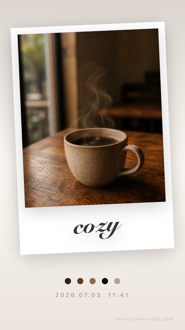 A Kehai mood card for a cozy moment